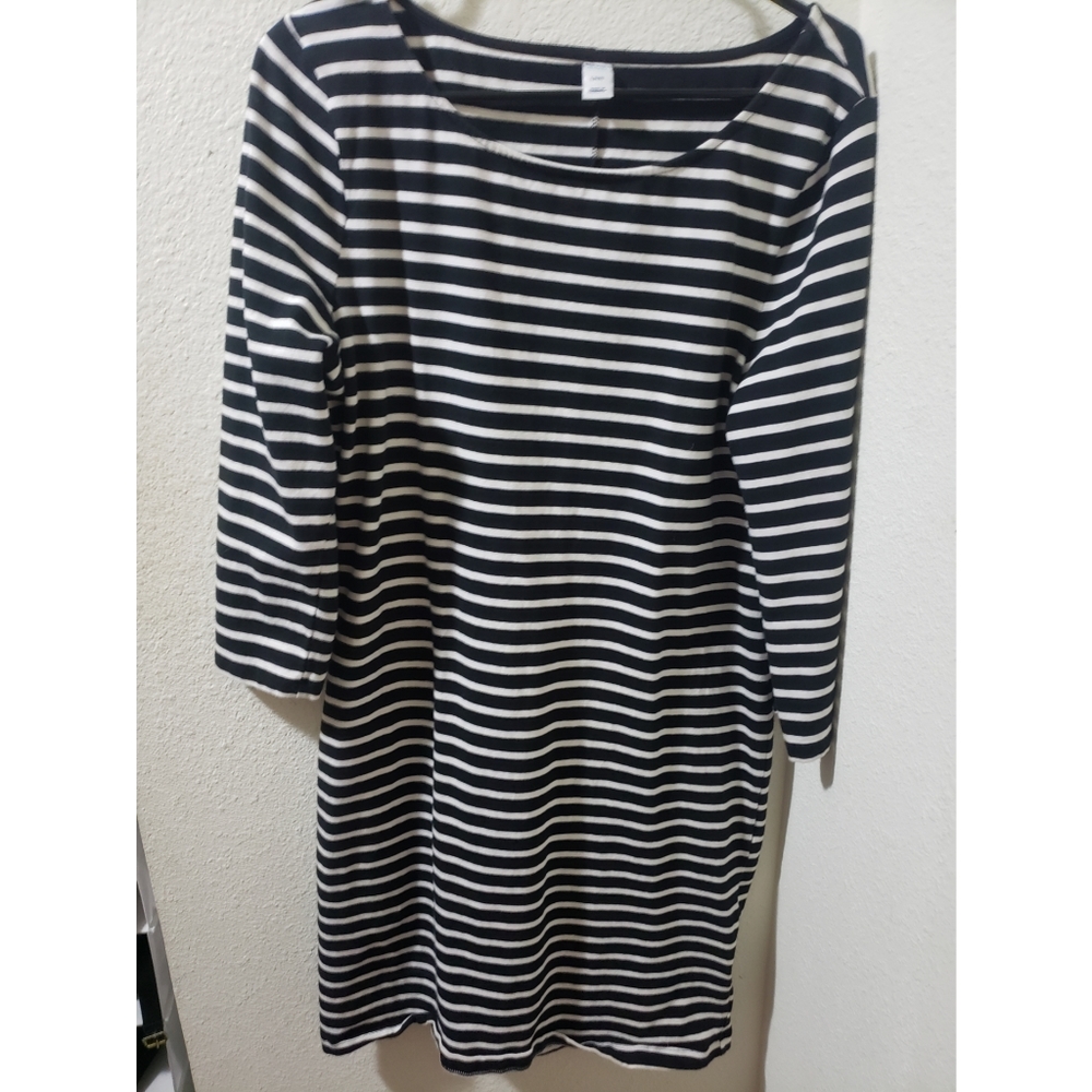 Black and White striped dress